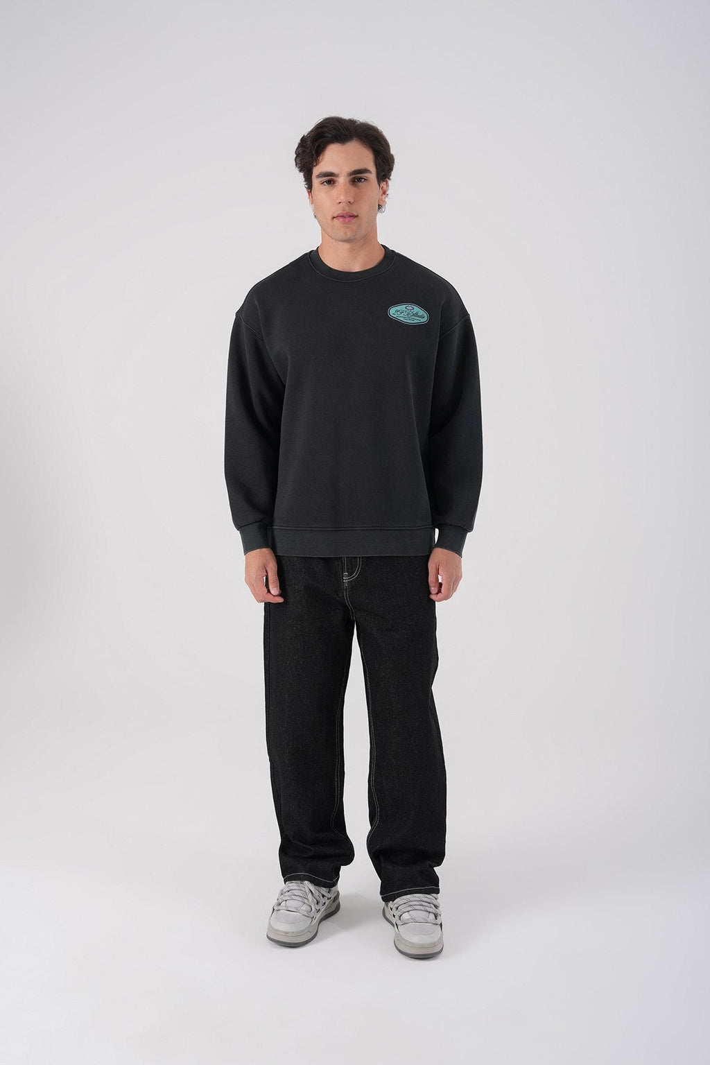 Unisex Washed Graphic Sweatshirt – "Reasonable" Back Print