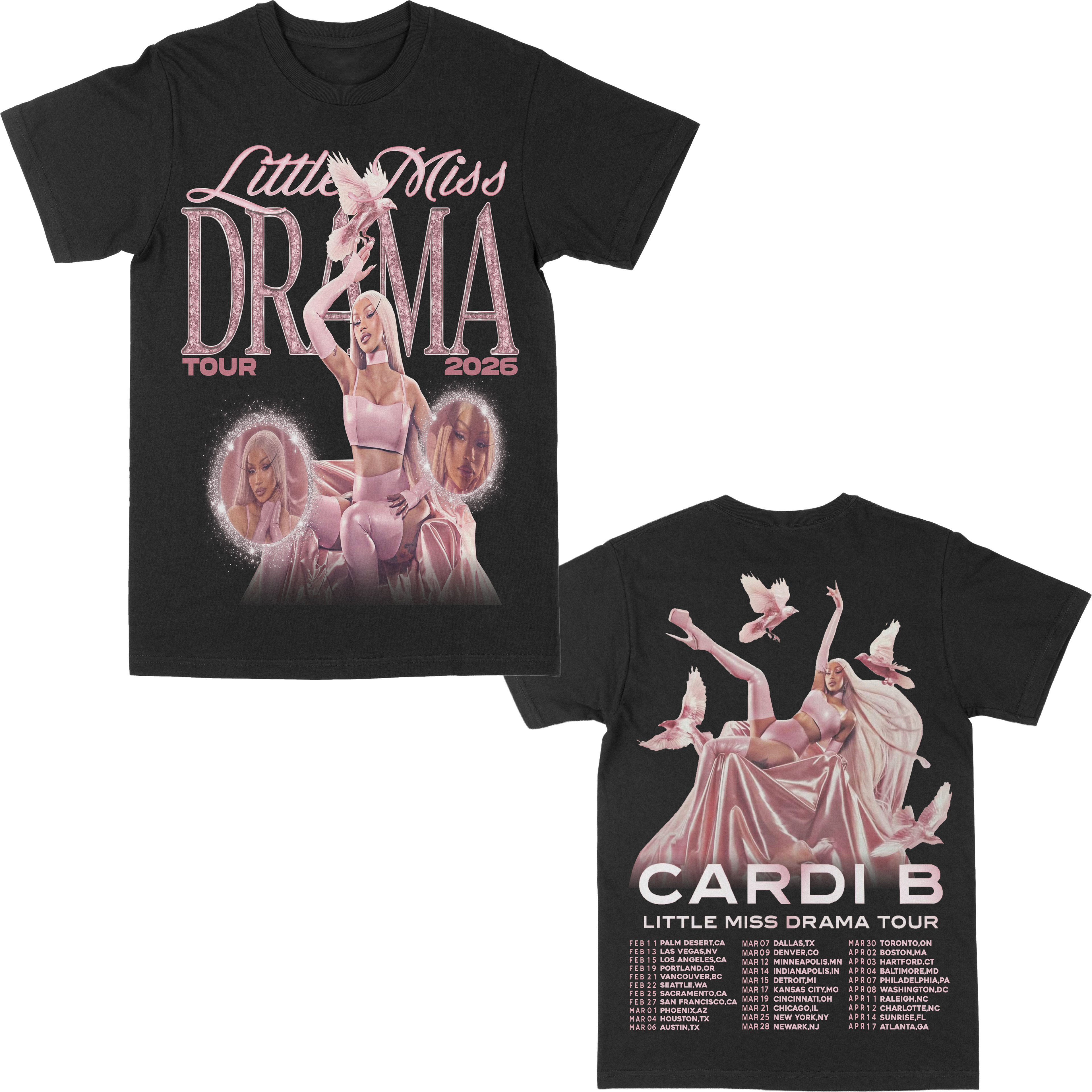 Cardi B "Little Miss Drama" Tour Graphic Tee