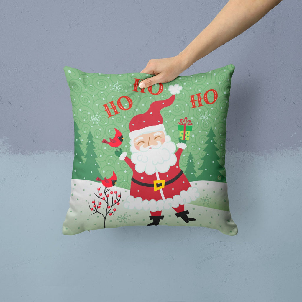 Merry Christmas Santa Claus Ho Ho Ho Throw Pillow - 14x14 Decorative Pillow – Art for Your Home & Patio VHA3016PW1414