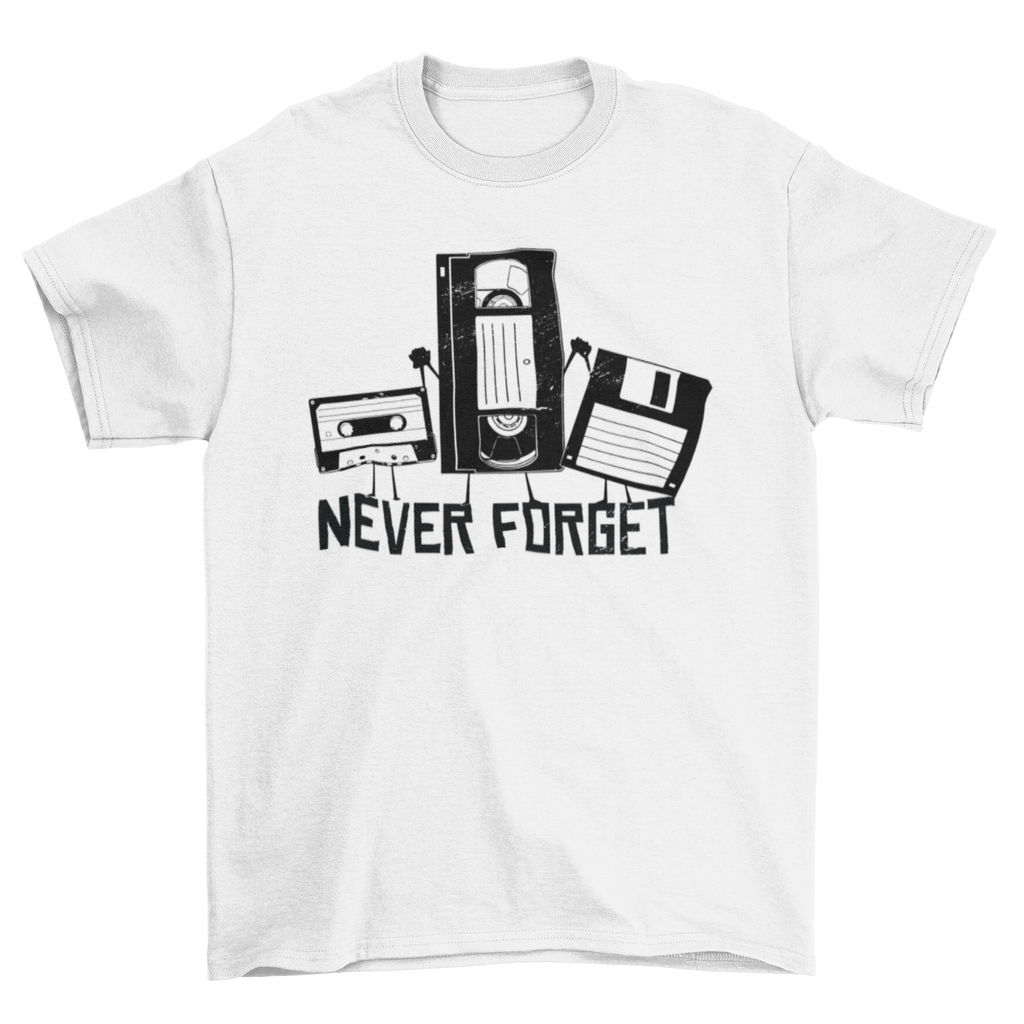 Never Forget Funny Tape T-shirt