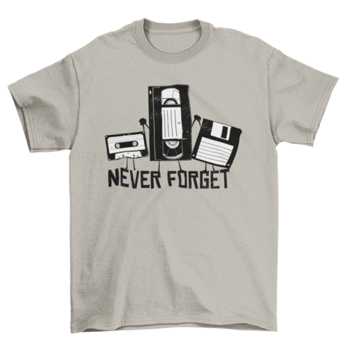 Never Forget Funny Tape T-shirt