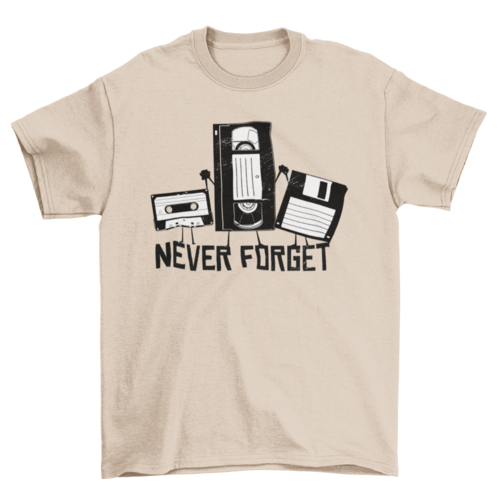 Never Forget Funny Tape T-shirt