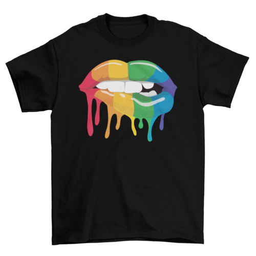Rainbow lips t-shirt