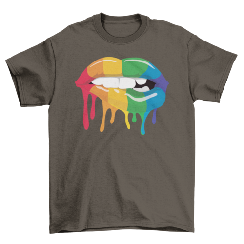 Rainbow lips t-shirt