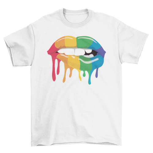 Rainbow lips t-shirt