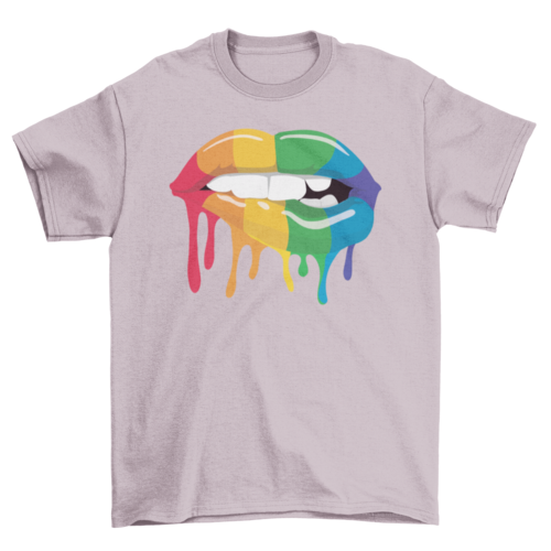 Rainbow lips t-shirt