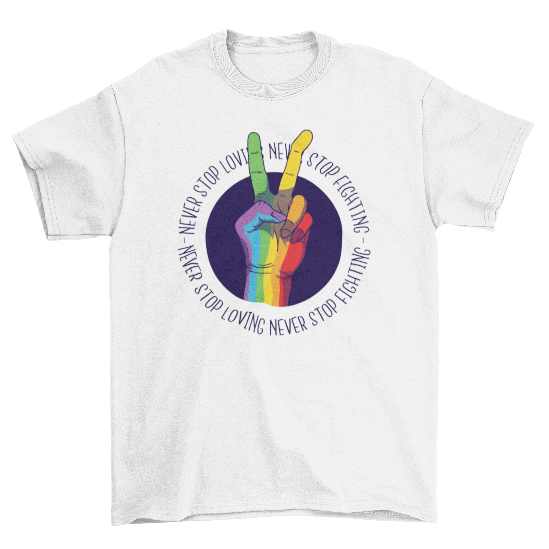 Pride peace hand t-shirt
