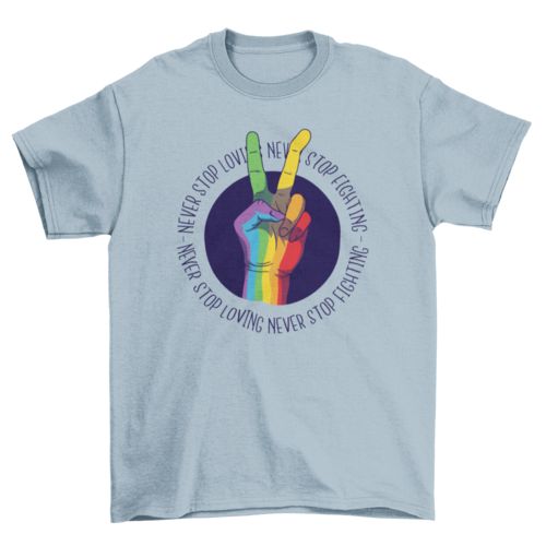 Pride peace hand t-shirt