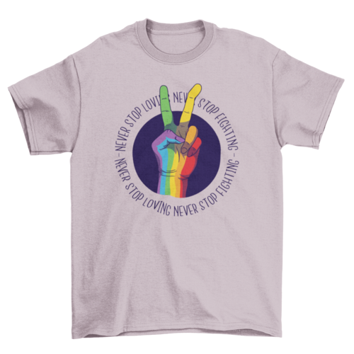 Pride peace hand t-shirt