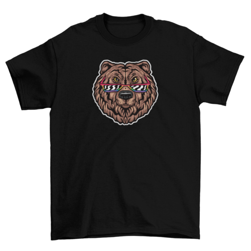 Bear with LGBT+ glasses t-shirt