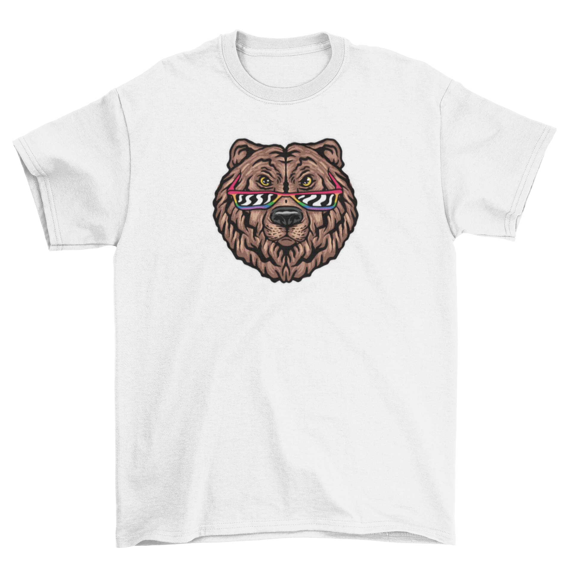 Bear with LGBT+ glasses t-shirt