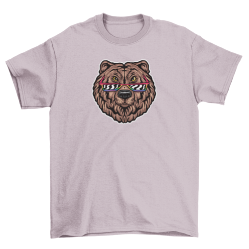 Bear with LGBT+ glasses t-shirt