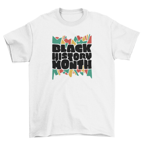Black history month flat t-shirt