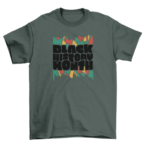 Black history month flat t-shirt