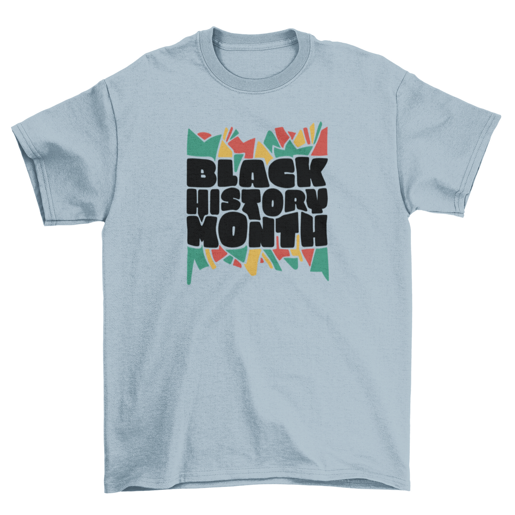 Black history month flat t-shirt