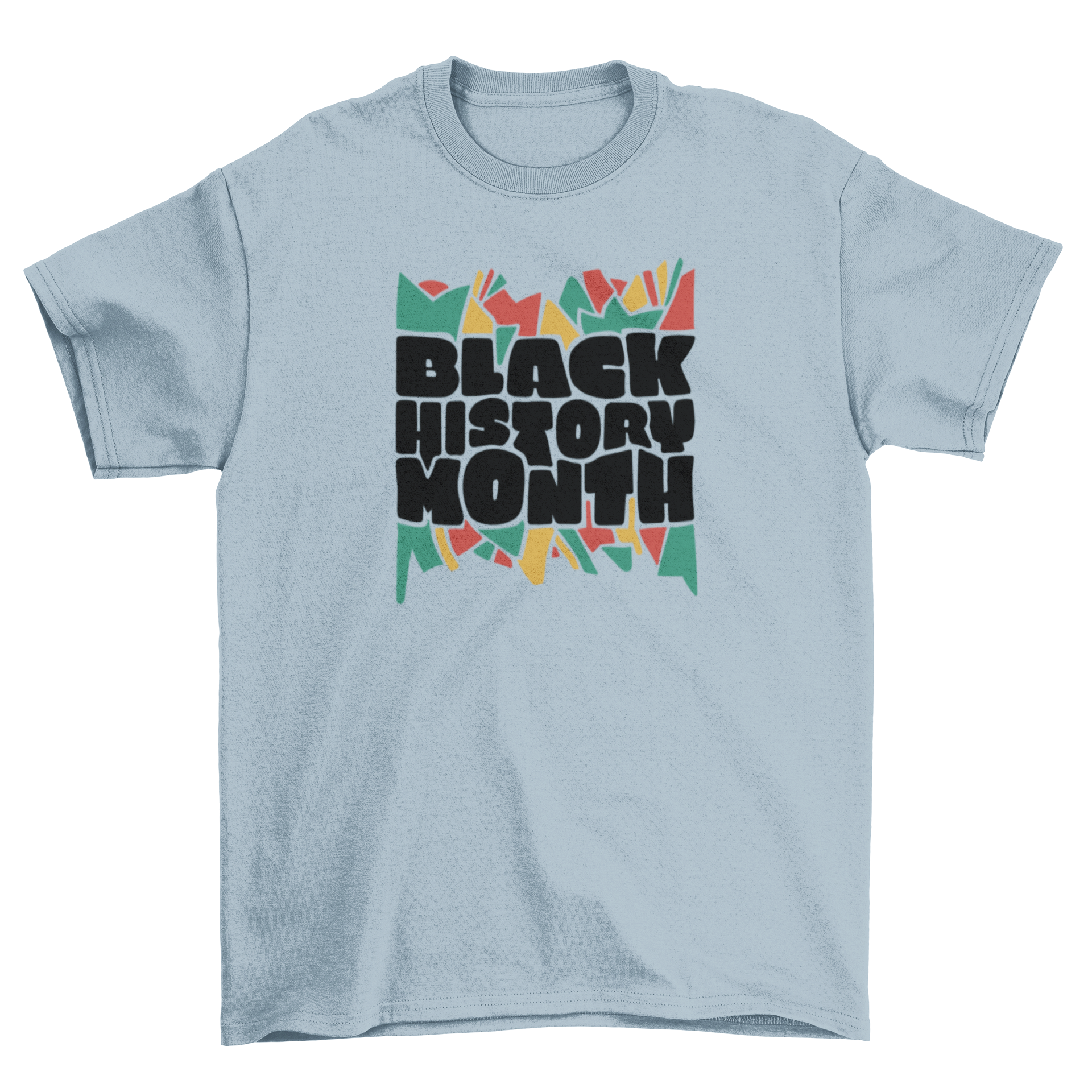 Black history month flat t-shirt