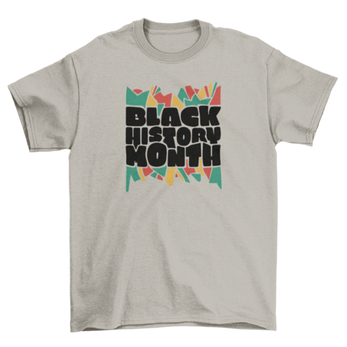 Black history month flat t-shirt