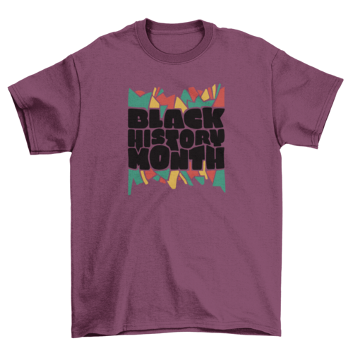 Black history month flat t-shirt