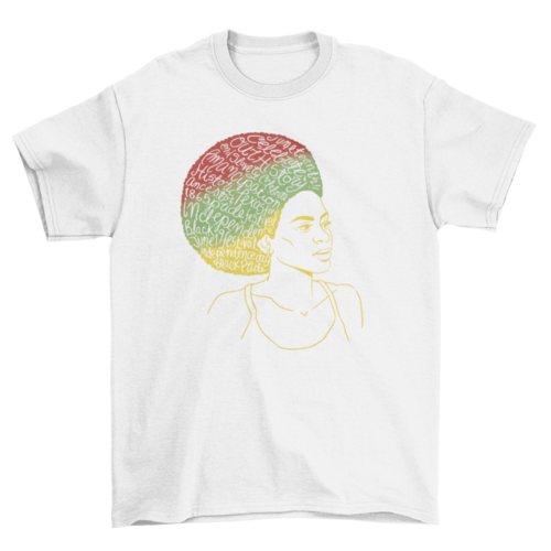 Juneteenth african american woman t-shirt