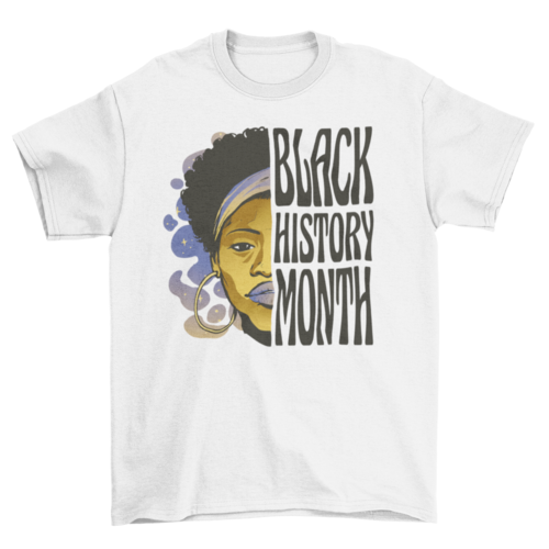 Black history month woman t-shirt