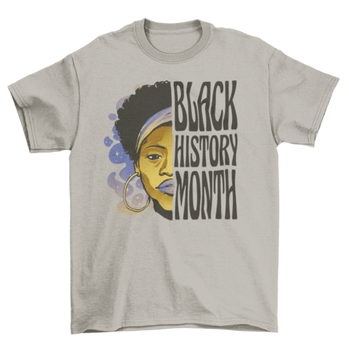 Black history month woman t-shirt