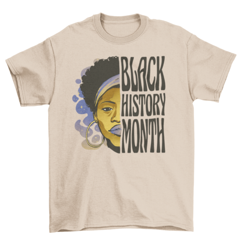 Black history month woman t-shirt