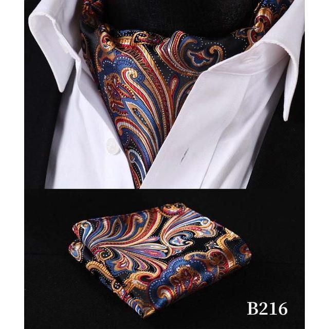 Vintage Paisley Silk Ascot/Cravat Tie & Handkerchief