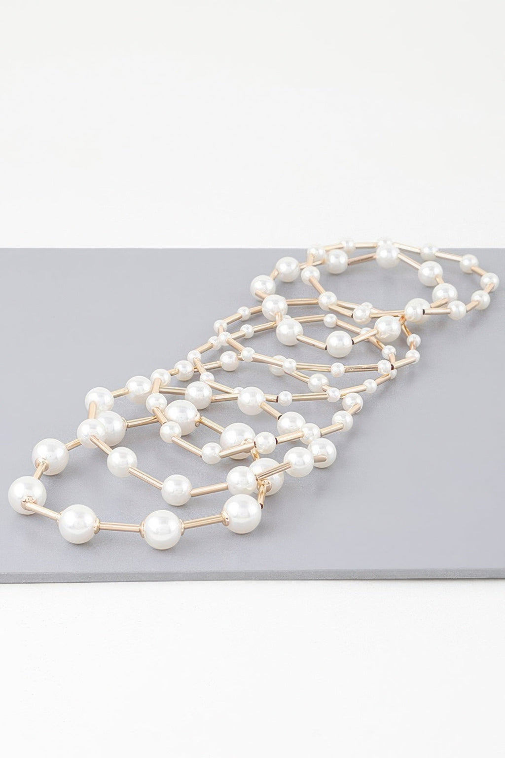 Multi Pearl Wire Bracelet