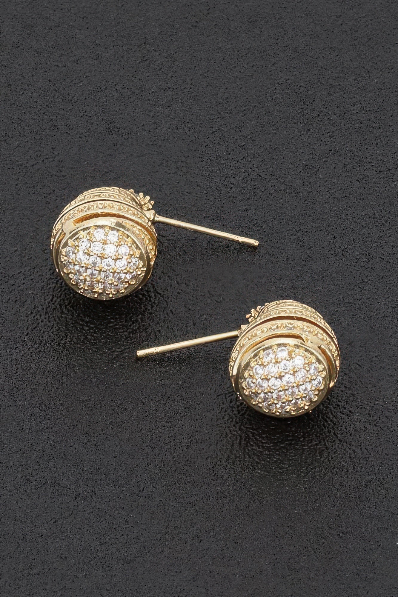 Rhinestone Metal Tear Drop Earring