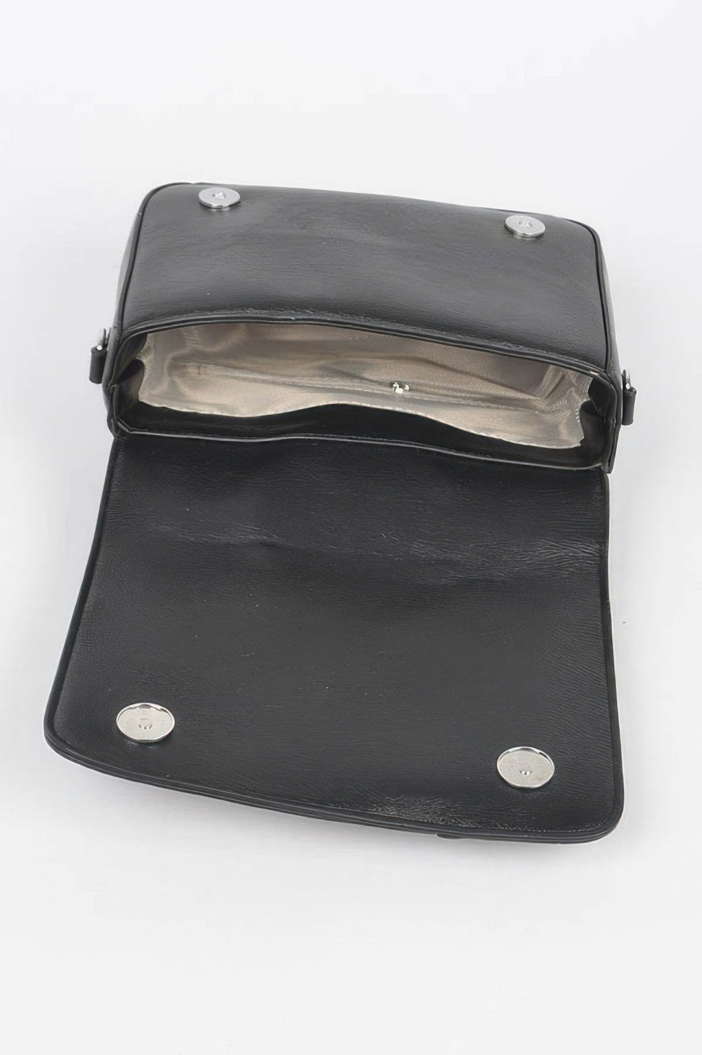 Faux Leather Metal Studded Jacket Clutch