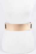 Metal Plate Plus Size Elastic Belt