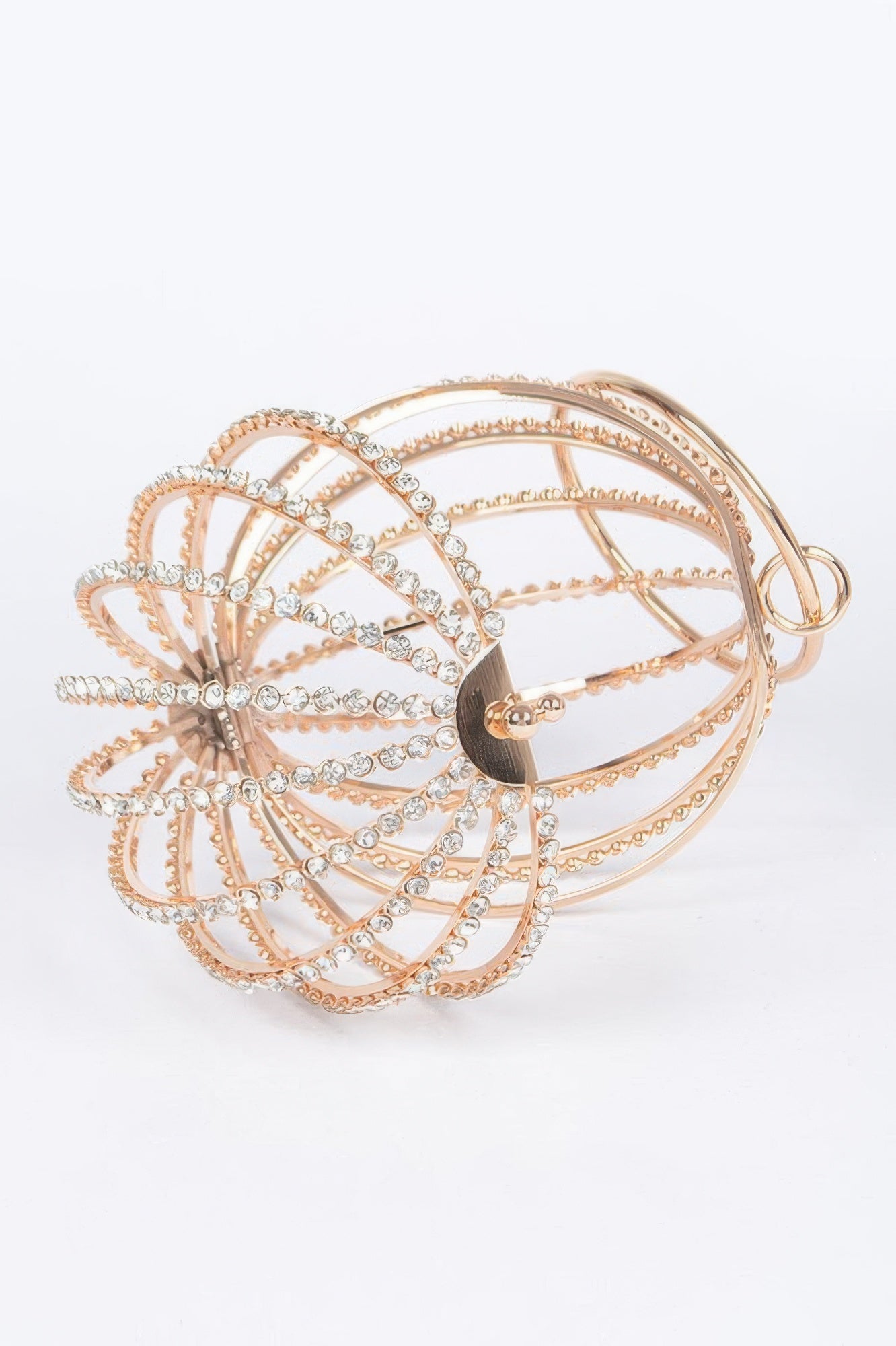 Rhinestone Round Cage Party Bag