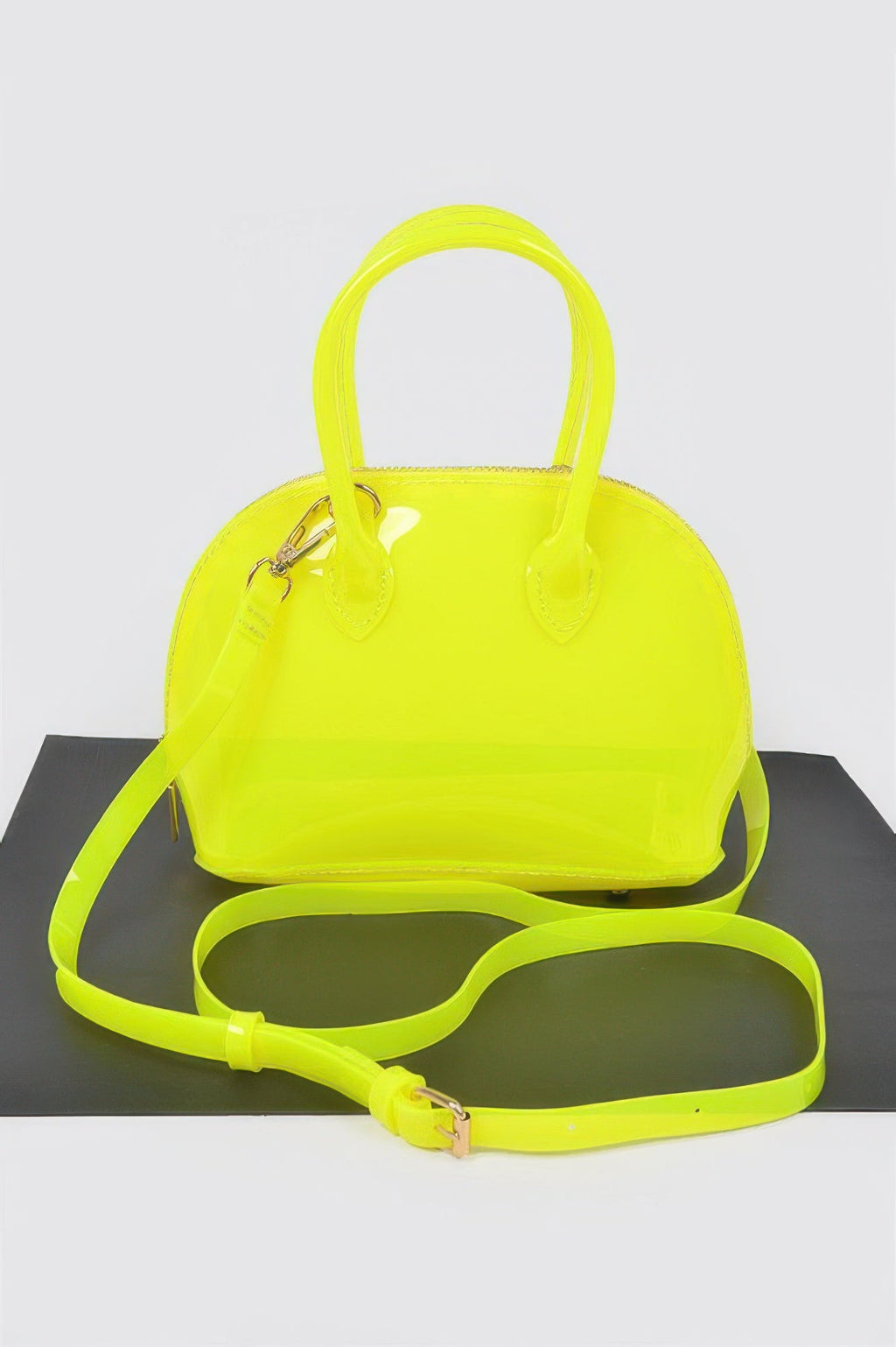 Clear Handle Crossbody Bag
