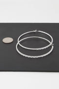 Large Rhinestone Hoop Earrings