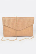 Faux Straw Envelope Clutch