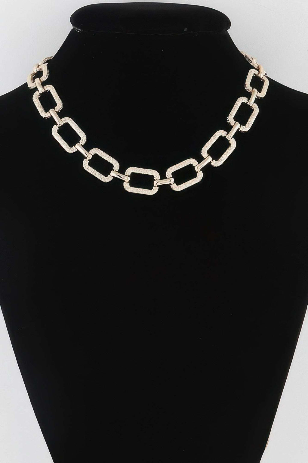 Textured Link Chain Necklace