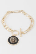 Lion Emblem Toggle Bracelet