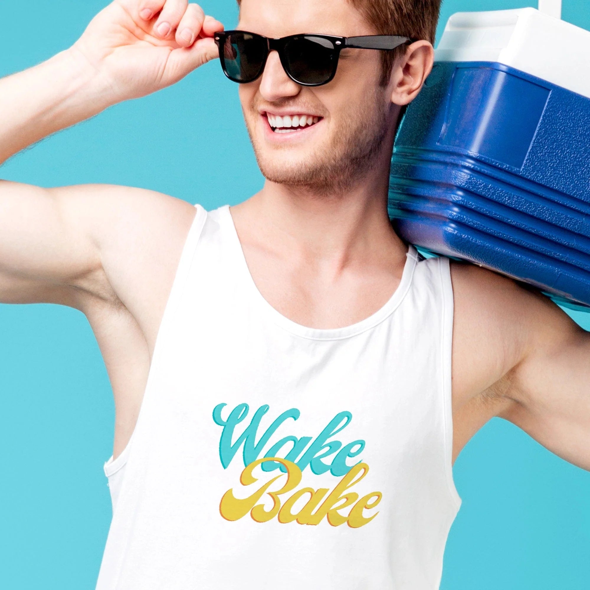 Wake and Bake Cannabis Jersey Tank Top