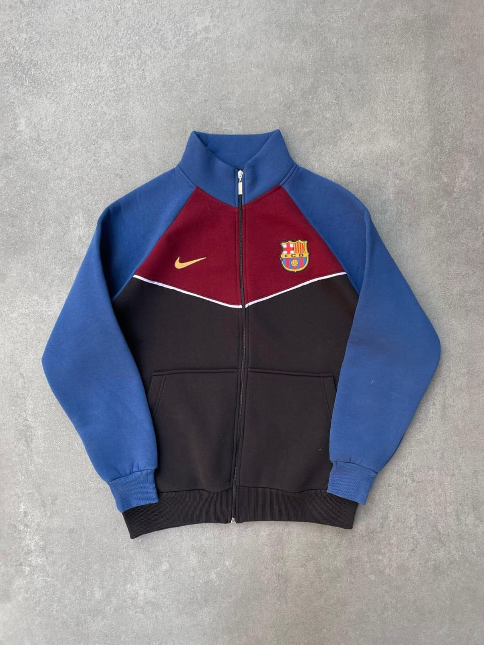 Unisex Zip Sweatshirt with Brushed Barcelona Style