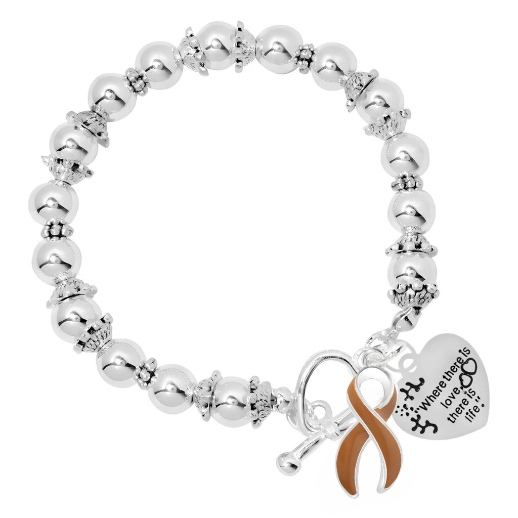 Where There Is Love Brown Ribbon Bracelets