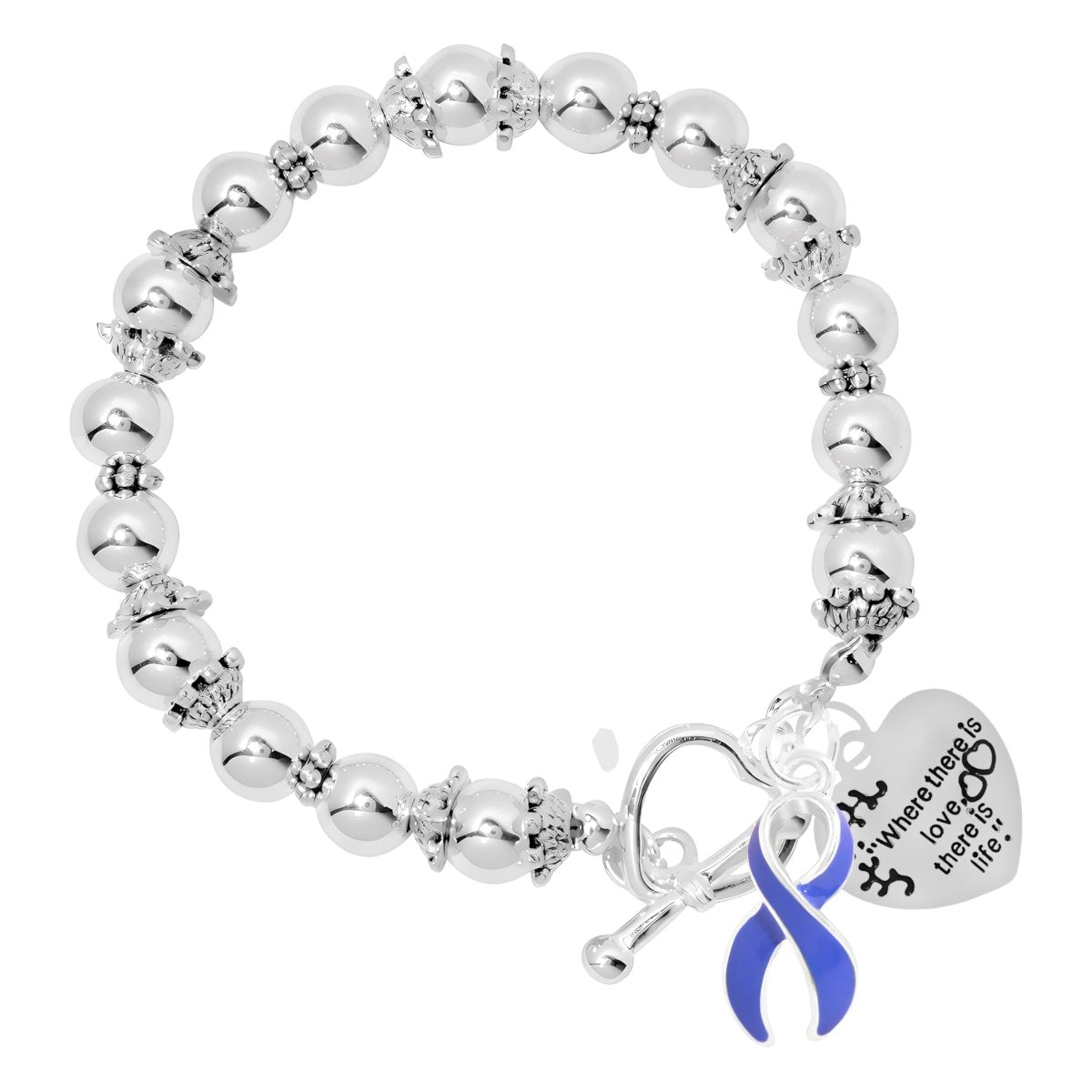 Where There is Love Periwinkle Ribbon Bracelets