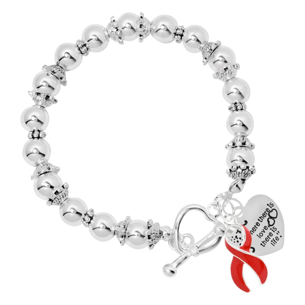 Where There is Love red Ribbon Bracelets