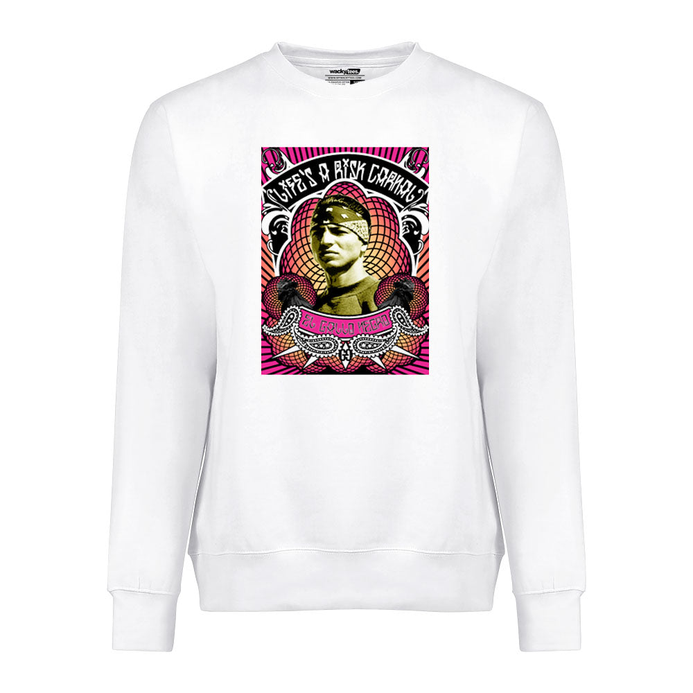 Lifes A Risk Carnal Gallo Negro Vatos Locos Blood In Blood Out Graphic Tee Shirt