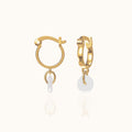 White Jade Hoop Earrings