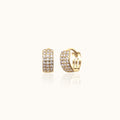 Wide CZ Hoop Earrings