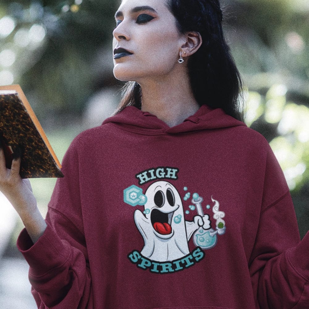 High Spirits Ghost with Bong Cannabis Hoodie