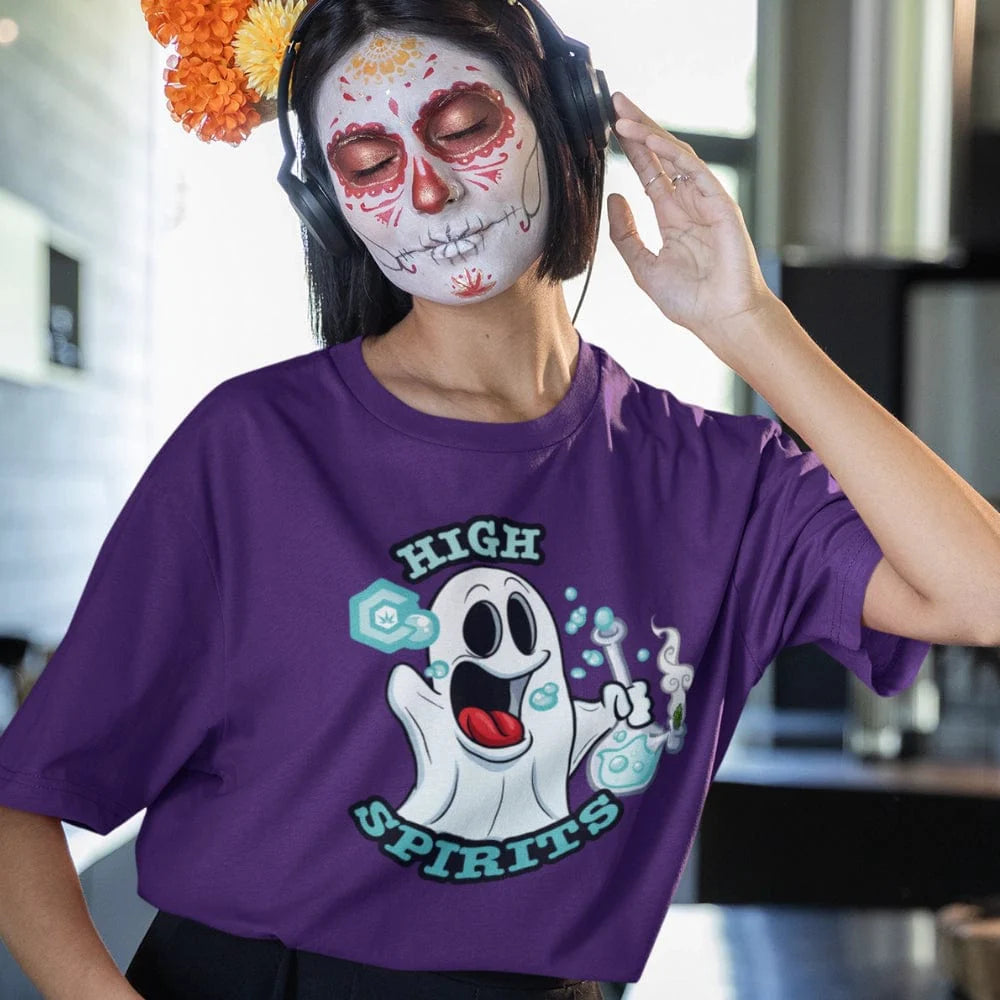 High Spirits Ghost with Bong Weed Shirt