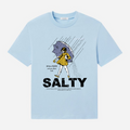 Women's "Salty Girl" Vintage T-Shirt – Trendy Umbrella Top for Her
