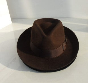 Wool Fedora Hat Unisex Felt Fedoras Hats Adult Fashion Trilby Hats