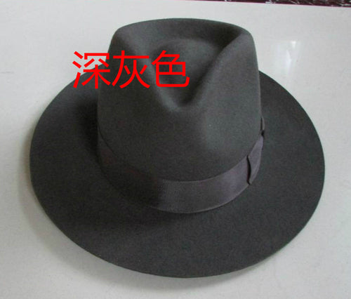Wool Fedora Hat Unisex Felt Fedoras Hats Adult Fashion Trilby Hats